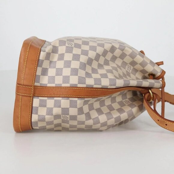 LOUIS VUITTON Damier Azur Noe Shoulder Bag N42222 LV Auth 141023V - Picture 7 of 16